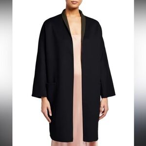 Vince Cashmere Wool Navy Gray Reversible Coat, size small